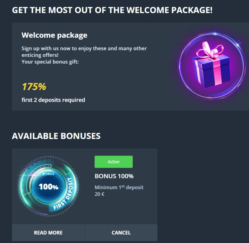 jet welcome bonus page